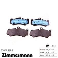 Передние тормозные колодки 234141681 Otto Zimmermann