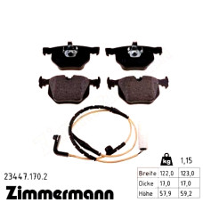 Задние тормозные колодки 234471702 Otto Zimmermann
