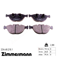Передние тормозные колодки 234482101 Otto Zimmermann