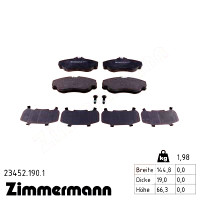 Передние тормозные колодки 234521901 Otto Zimmermann