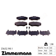 Передние тормозные колодки 234521901 Otto Zimmermann