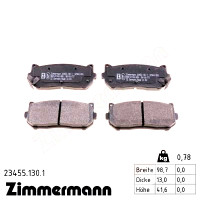 Задние тормозные колодки 234551301 Otto Zimmermann