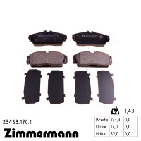 Передние тормозные колодки 234631701 Otto Zimmermann