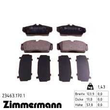 Передние тормозные колодки 234631701 Otto Zimmermann