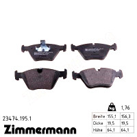 Передние тормозные колодки 234741951 Otto Zimmermann