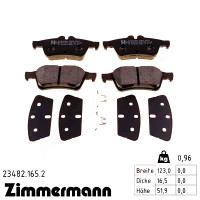 Задние тормозные колодки 234821652 Otto Zimmermann