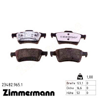 Задние тормозные колодки 234829651 Otto Zimmermann rd:z