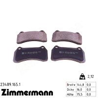 Передние тормозные колодки 234891651 Otto Zimmermann