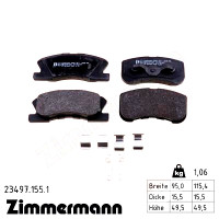 Передние тормозные колодки 234971551 Otto Zimmermann
