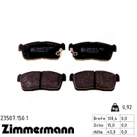 Передние тормозные колодки 235071501 Otto Zimmermann