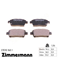 Передние тормозные колодки 235101601 Otto Zimmermann