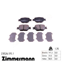 Передние тормозные колодки 235261751 Otto Zimmermann