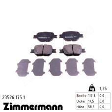 Передние тормозные колодки 235261751 Otto Zimmermann
