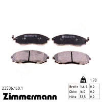 23536.160.1 Zimmermann Передние тормозные колодки на HYUNDAI H-1 / STAREX ВЭН (A1) с двигателем 2.4 4WD