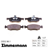 Передні гальмівні колодки 235521801 Otto Zimmermann