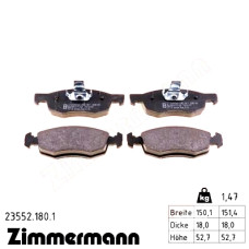 Передние тормозные колодки 235521801 Otto Zimmermann