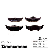 Задні гальмівні колодки 235611701 Otto Zimmermann