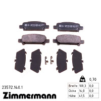 Задні гальмівні колодки 235721401 Otto Zimmermann