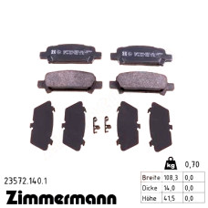 Задние тормозные колодки 235721401 Otto Zimmermann