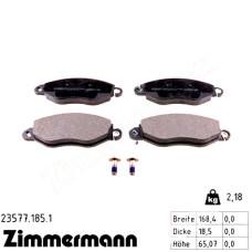 Передние тормозные колодки 235771851 Otto Zimmermann