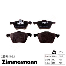 Передние тормозные колодки 235901901 Otto Zimmermann