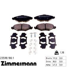 Передние тормозные колодки 235981801 Otto Zimmermann