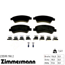 Передние тормозные колодки 235991902 Otto Zimmermann