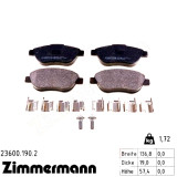 Передние тормозные колодки 236001902 Otto Zimmermann