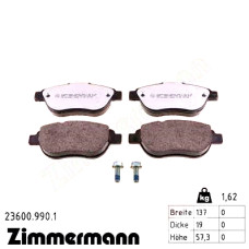 Передние тормозные колодки 236009901 Otto Zimmermann rd:z