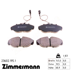 Передние тормозные колодки 236021951 Otto Zimmermann