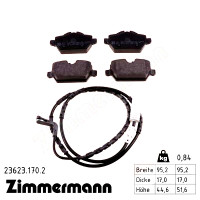 Задні гальмівні колодки 236231702 Otto Zimmermann