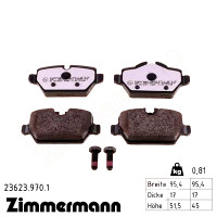 Задние тормозные колодки 236239701 Otto Zimmermann rd:z