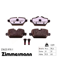 Задние тормозные колодки 236239701 Otto Zimmermann rd:z