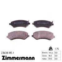 Передние тормозные колодки 236381851 Otto Zimmermann
