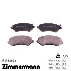 Передние тормозные колодки 236381851 Otto Zimmermann