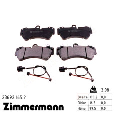 Передние тормозные колодки 236921652 Otto Zimmermann