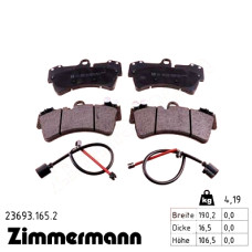 Передние тормозные колодки 236931652 Otto Zimmermann