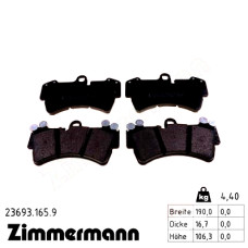 Передние тормозные колодки 236931659 Otto Zimmermann