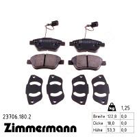 Передние тормозные колодки 237061802 Otto Zimmermann