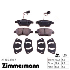 Передние тормозные колодки 237061802 Otto Zimmermann