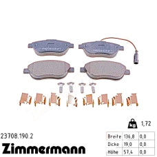 Передние тормозные колодки 237081902 Otto Zimmermann