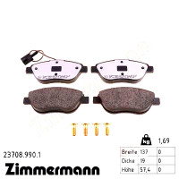 Передние тормозные колодки 237089901 Otto Zimmermann rd:z