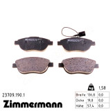 Передние тормозные колодки 237091901 Otto Zimmermann