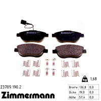 Передние тормозные колодки 237091902 Otto Zimmermann