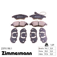 Передние тормозные колодки 237111901 Otto Zimmermann