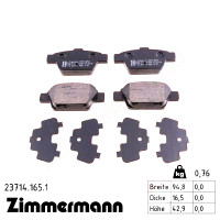 Задние тормозные колодки 237141651 Otto Zimmermann