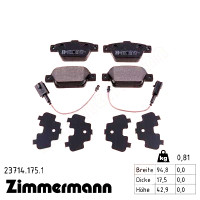 Задние тормозные колодки 237141751 Otto Zimmermann