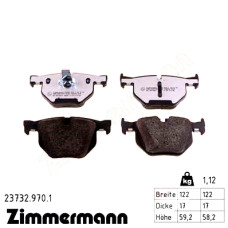 Задние тормозные колодки 237329701 Otto Zimmermann rd:z