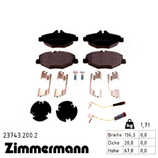 Передние тормозные колодки 237432002 Otto Zimmermann