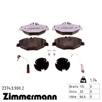 Передние тормозные колодки 237439002 Otto Zimmermann rd:z